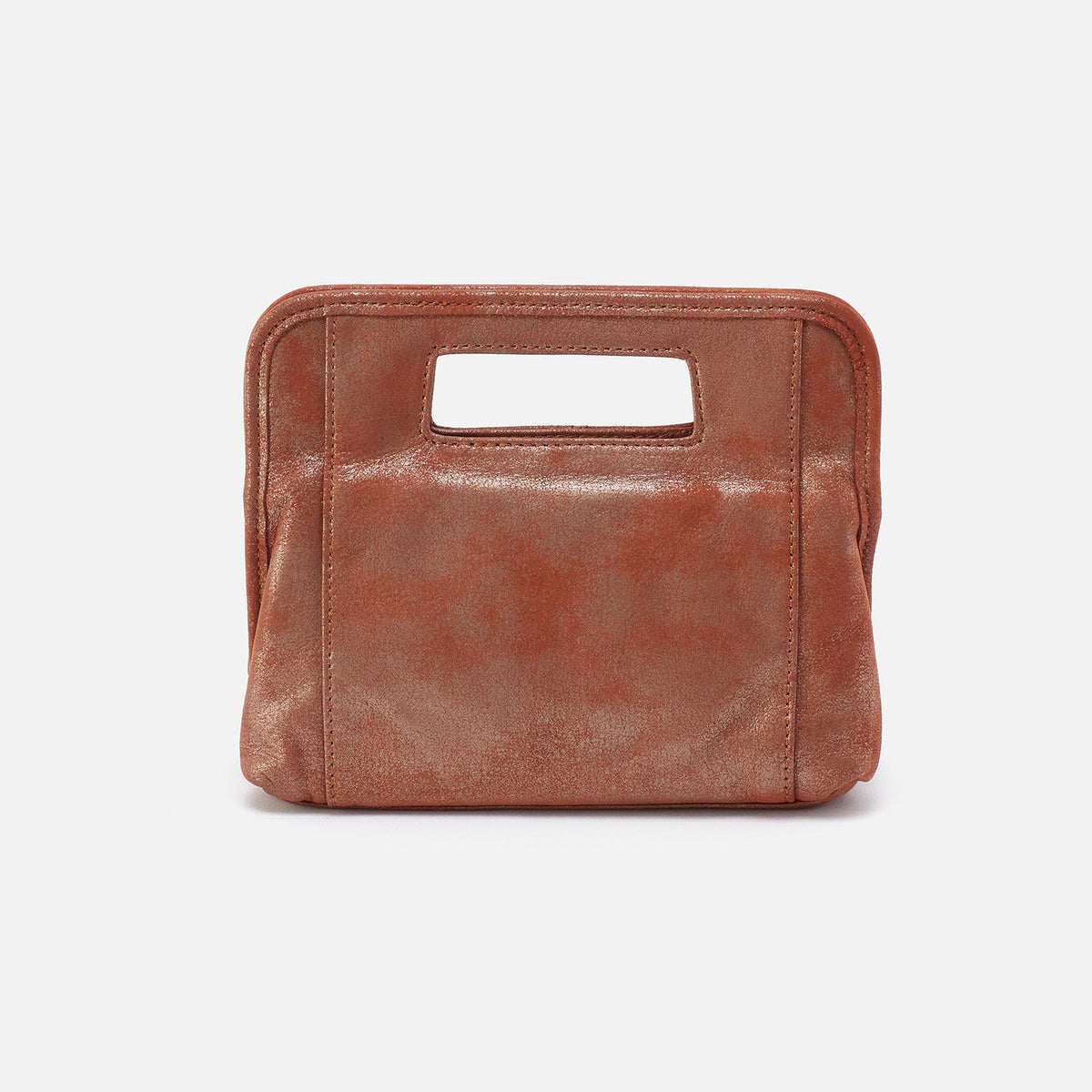 Ace Clutch In Metallic Leather - Patina | HOBO Hot Sale