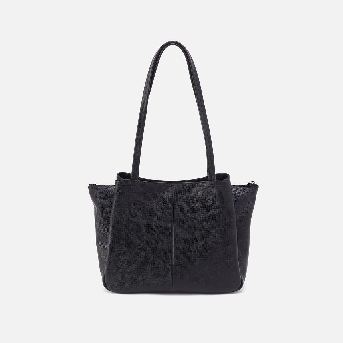 Essential Medium Tote In Soft Saffiano Leather - Black | HOBO Recommended