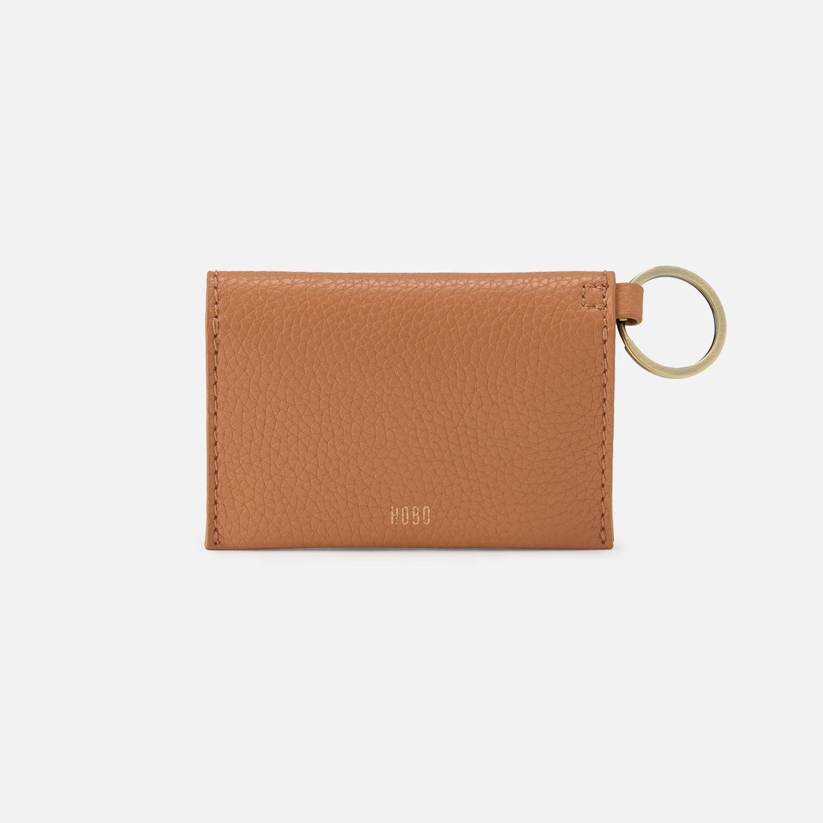 Vida Card Case in Micro Pebbled Leather - Biscuit | HOBO Value