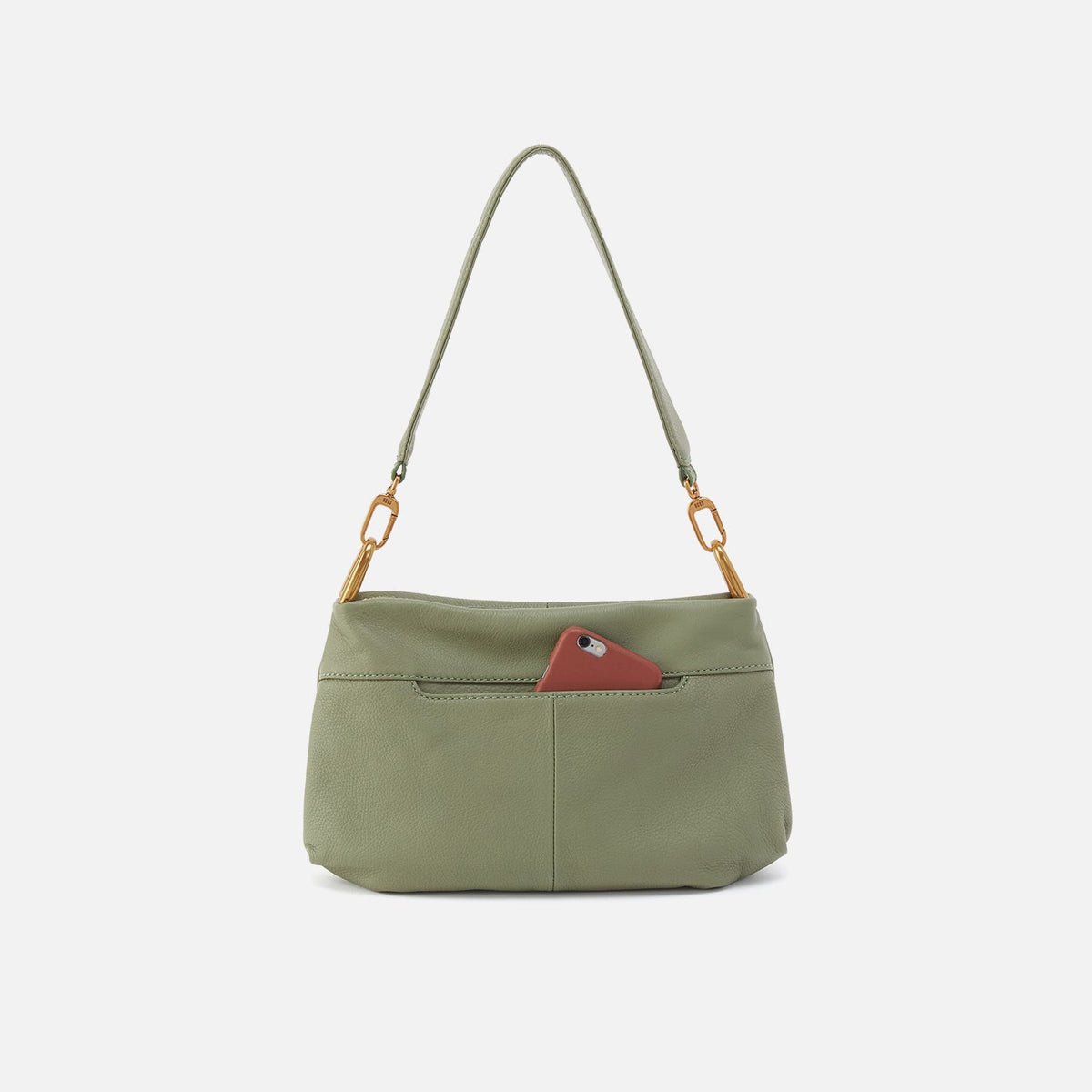Advance Shoulder Bag In Pebbled Leather - Watercress | HOBO Signature
