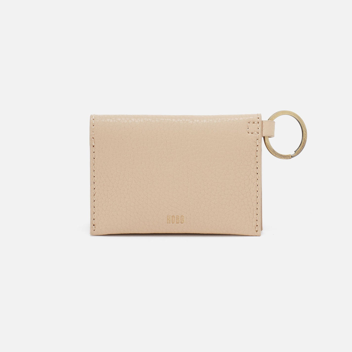 Vida Card Case in Micro Pebbled Leather - Almond | HOBO Latest