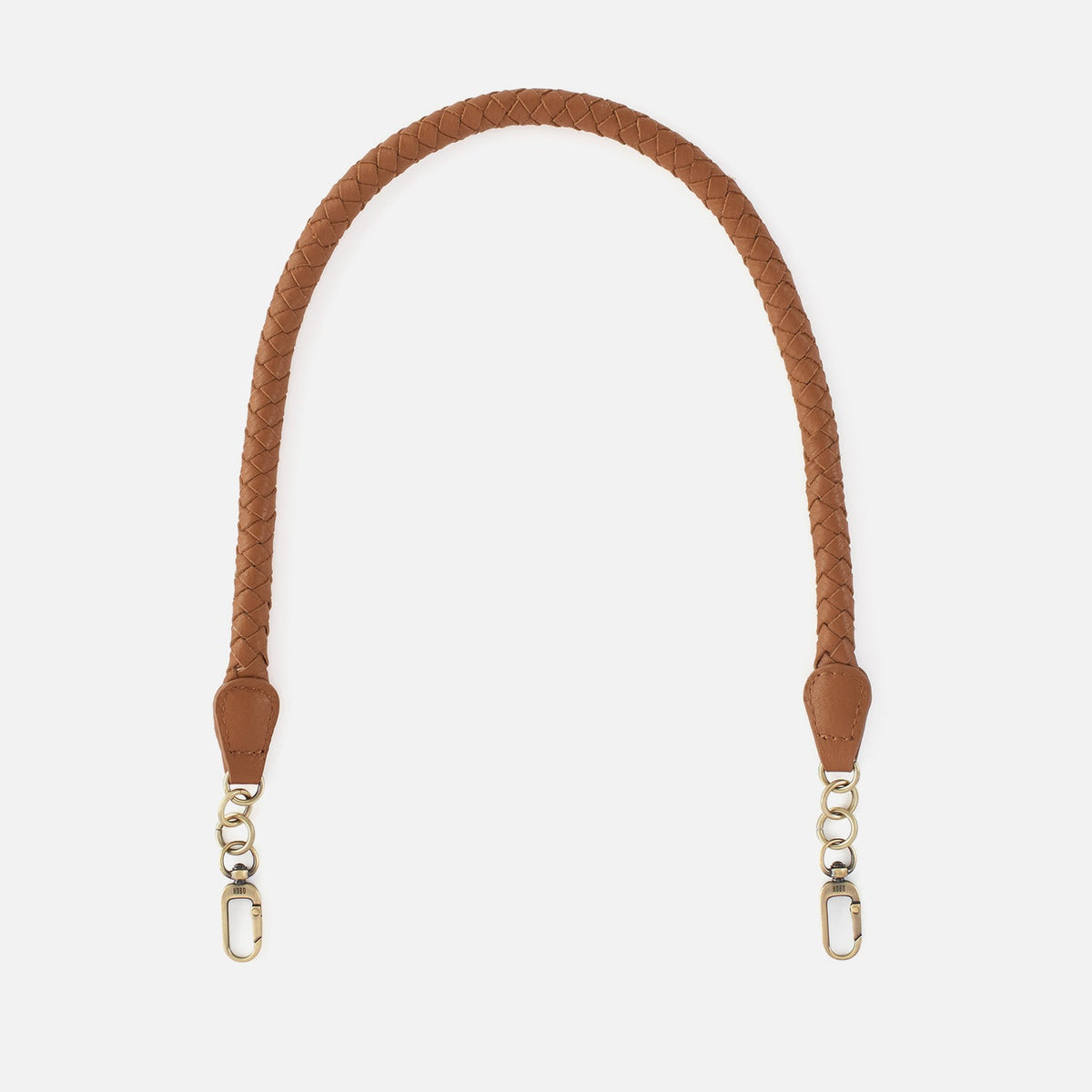 Skinny Braid Strap in Pebbled Leather - Warm Honey | HOBO New