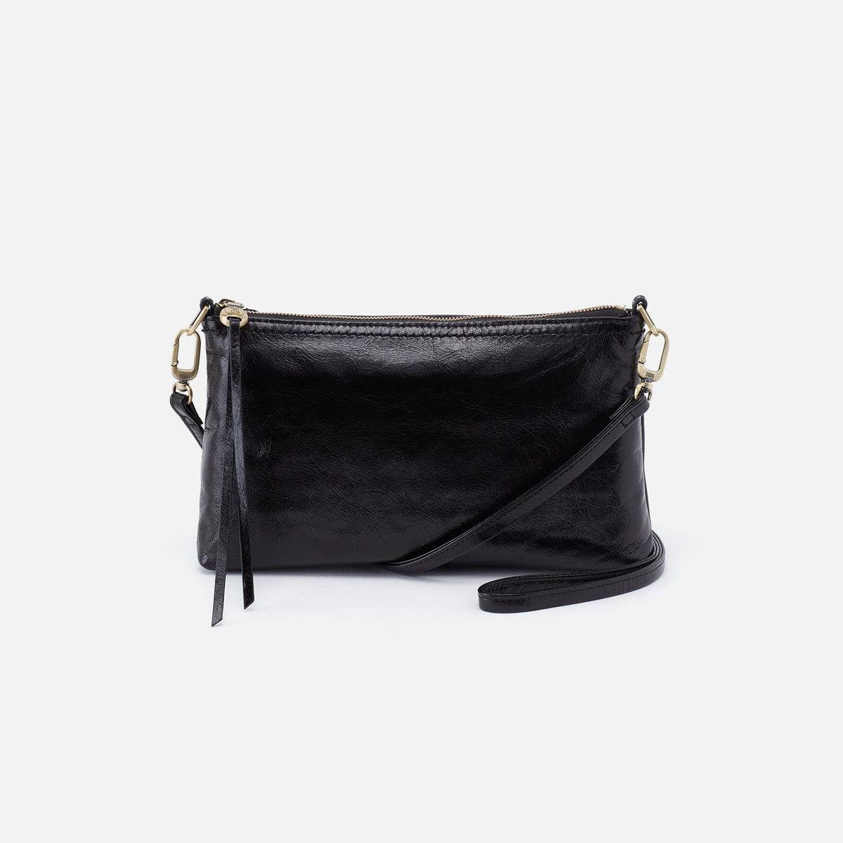Darcy Crossbody In Polished Leather - Black | HOBO Featured