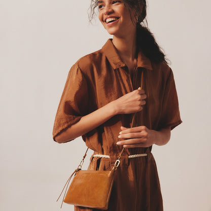 Darcy Crossbody In Polished Leather - Truffle | HOBO Discount