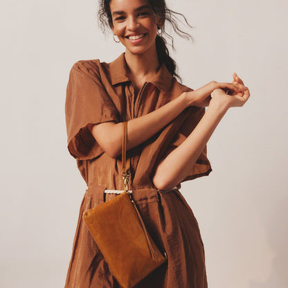 Darcy Crossbody In Polished Leather - Truffle | HOBO Discount