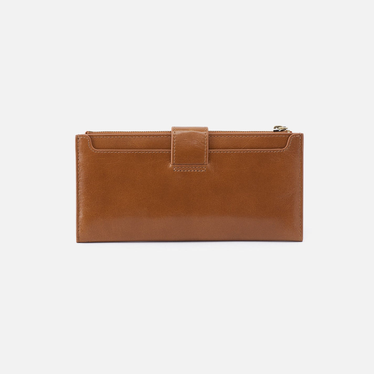 Dunn Continental Wallet In Polished Leather - Truffle | HOBO Value