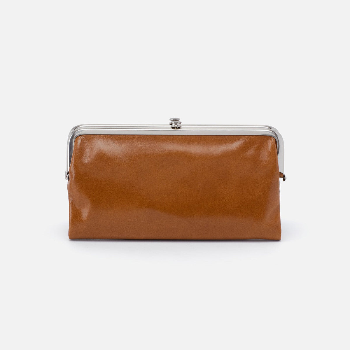 Lauren Clutch-Wallet In Polished Leather - Truffle | HOBO Trending