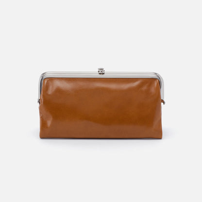 Lauren Clutch-Wallet In Polished Leather - Truffle | HOBO Trending