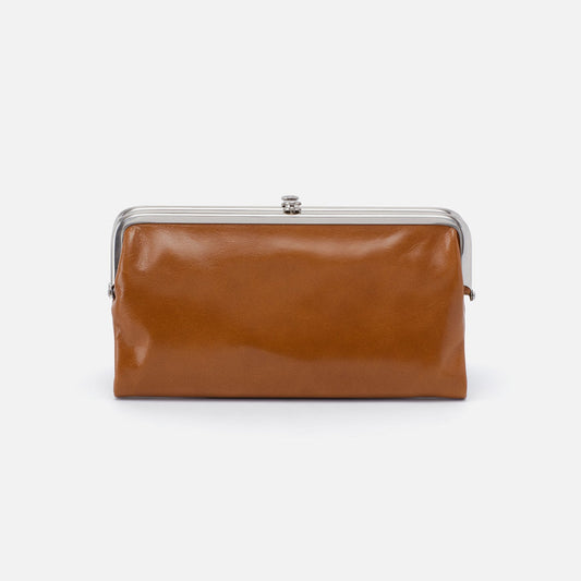 Lauren Clutch-Wallet In Polished Leather - Truffle | HOBO Trending