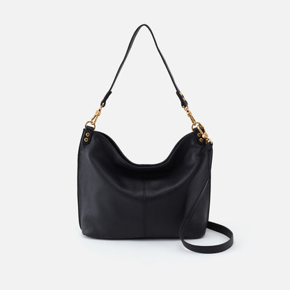 Pier Shoulder Bag In Pebbled Leather - Black | HOBO Latest
