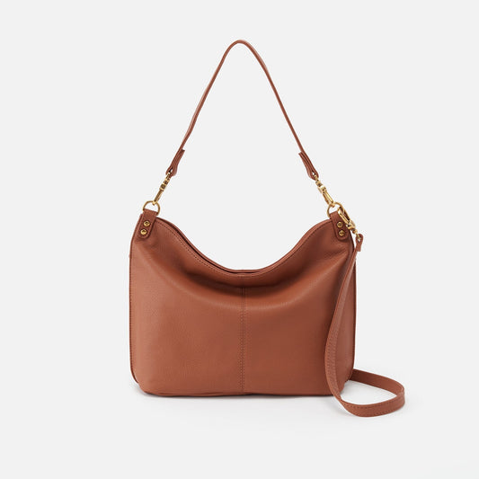 Pier Shoulder Bag in Pebbled Leather - Cashew | HOBO Exclusive
