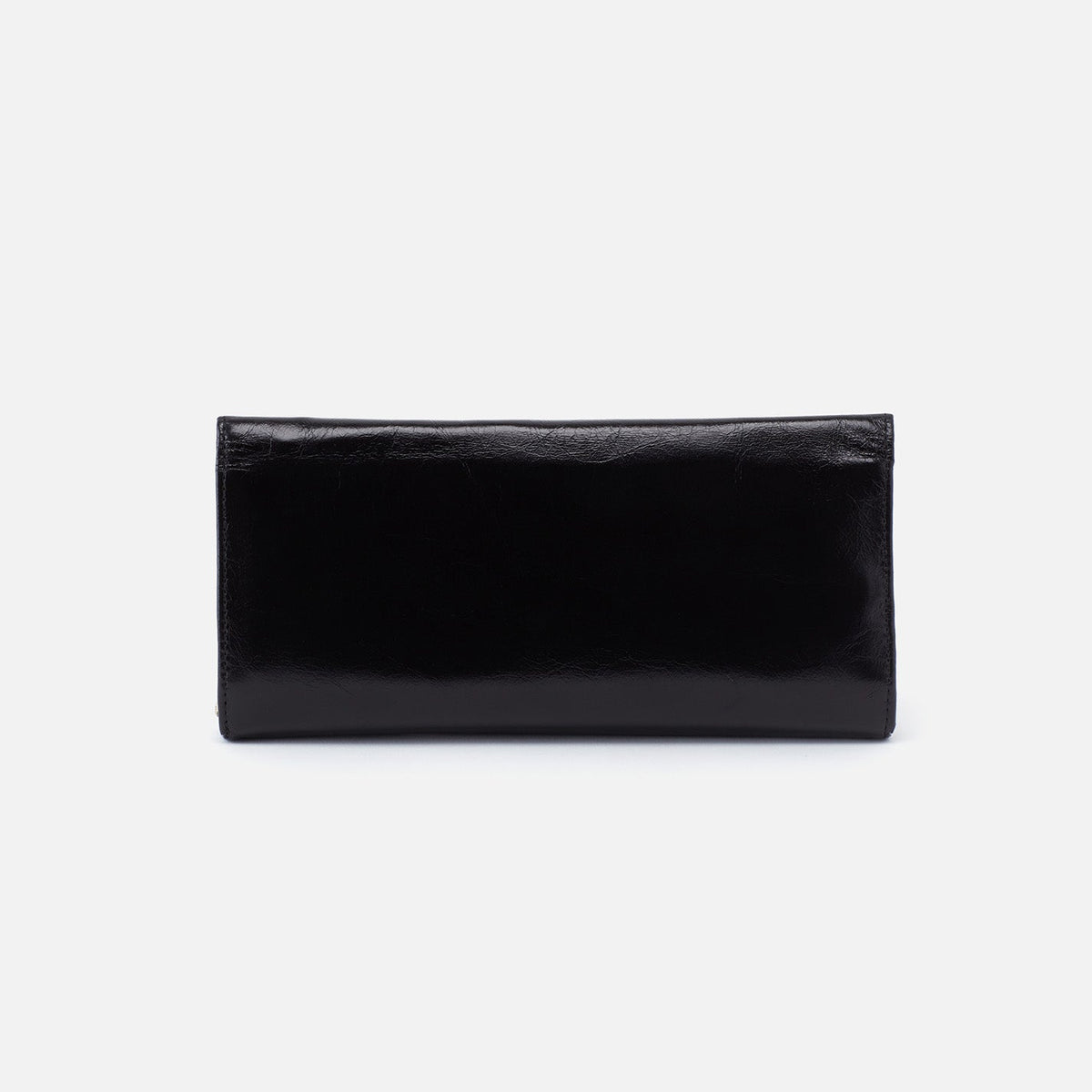 Rachel Continental Wallet In Polished Leather - Black | HOBO Best Price