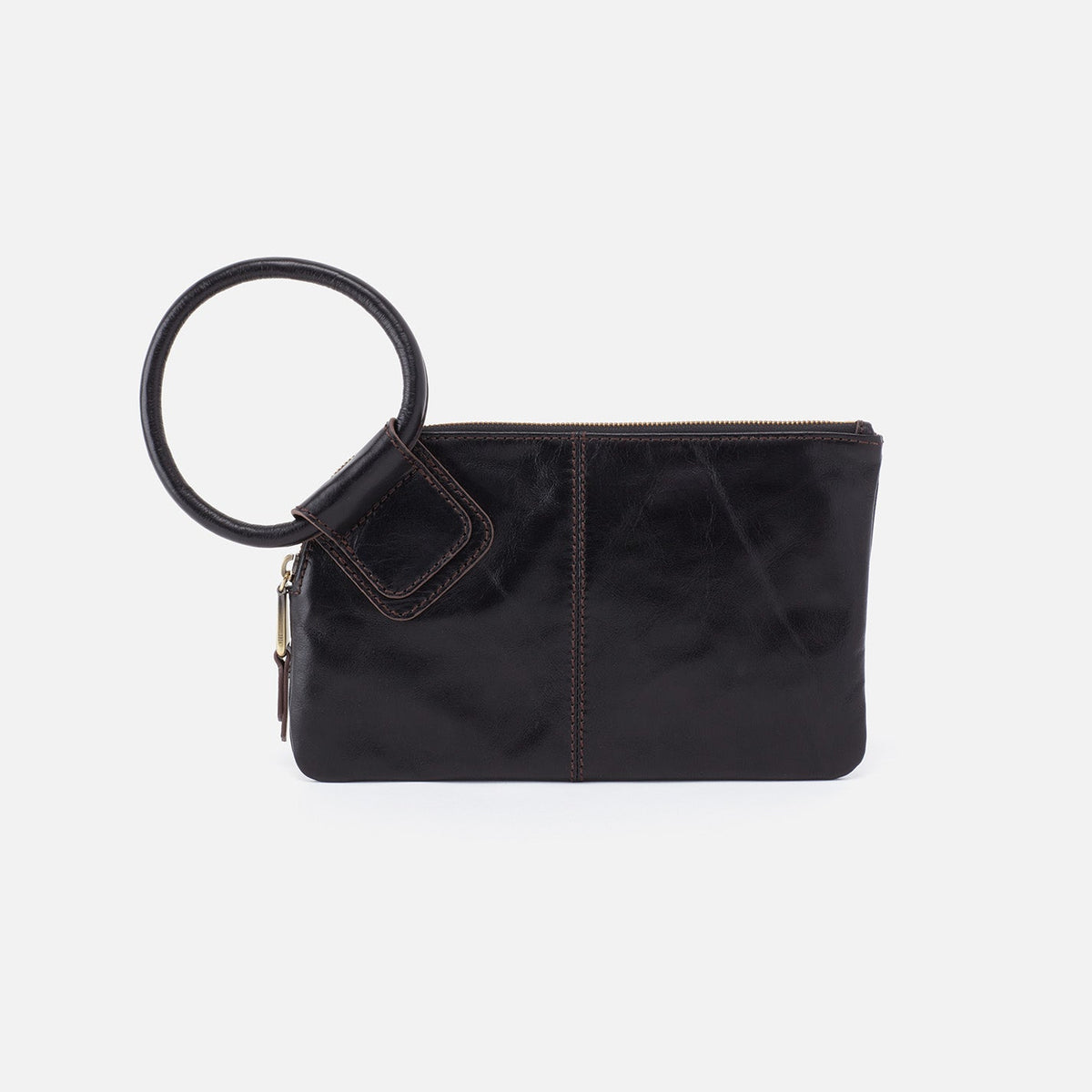 Sable Wristlet In Polished Leather - Black | HOBO Great Value