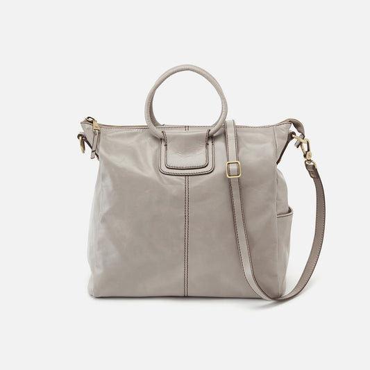 Sheila Large Satchel in Polished Leather - Driftwood | HOBO Hot Sale