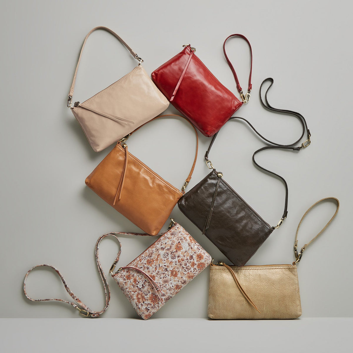 Darcy Crossbody In Metallic Leather - Gold Leaf | HOBO Best Price