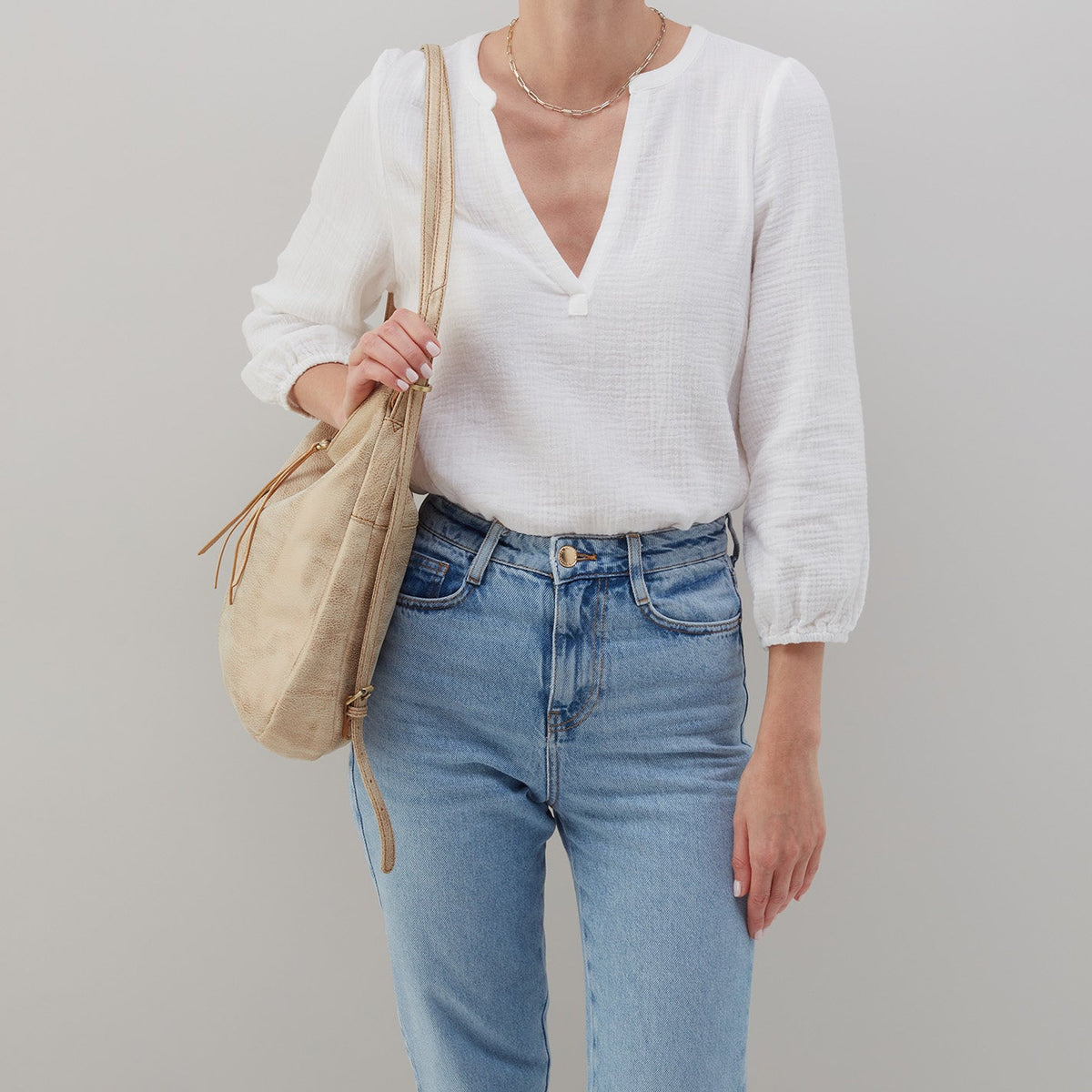 Merrin Convertible Backpack In Metallic Leather - Gold Leaf | HOBO Sale