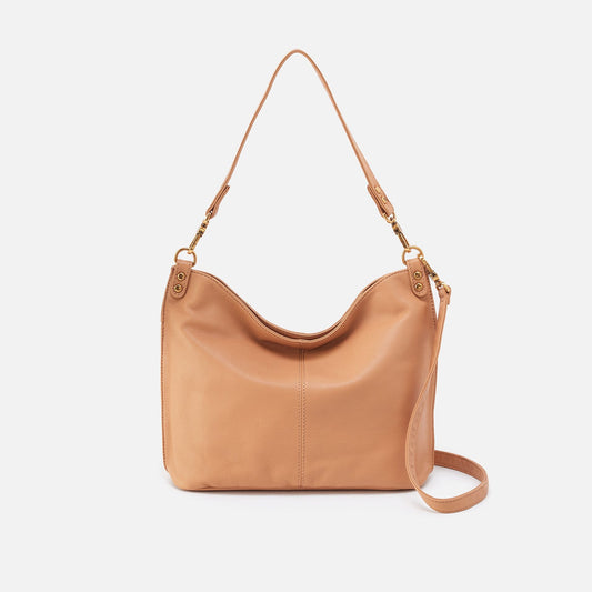 Pier Shoulder Bag In Pebbled Leather - Sandstorm | HOBO Great Value