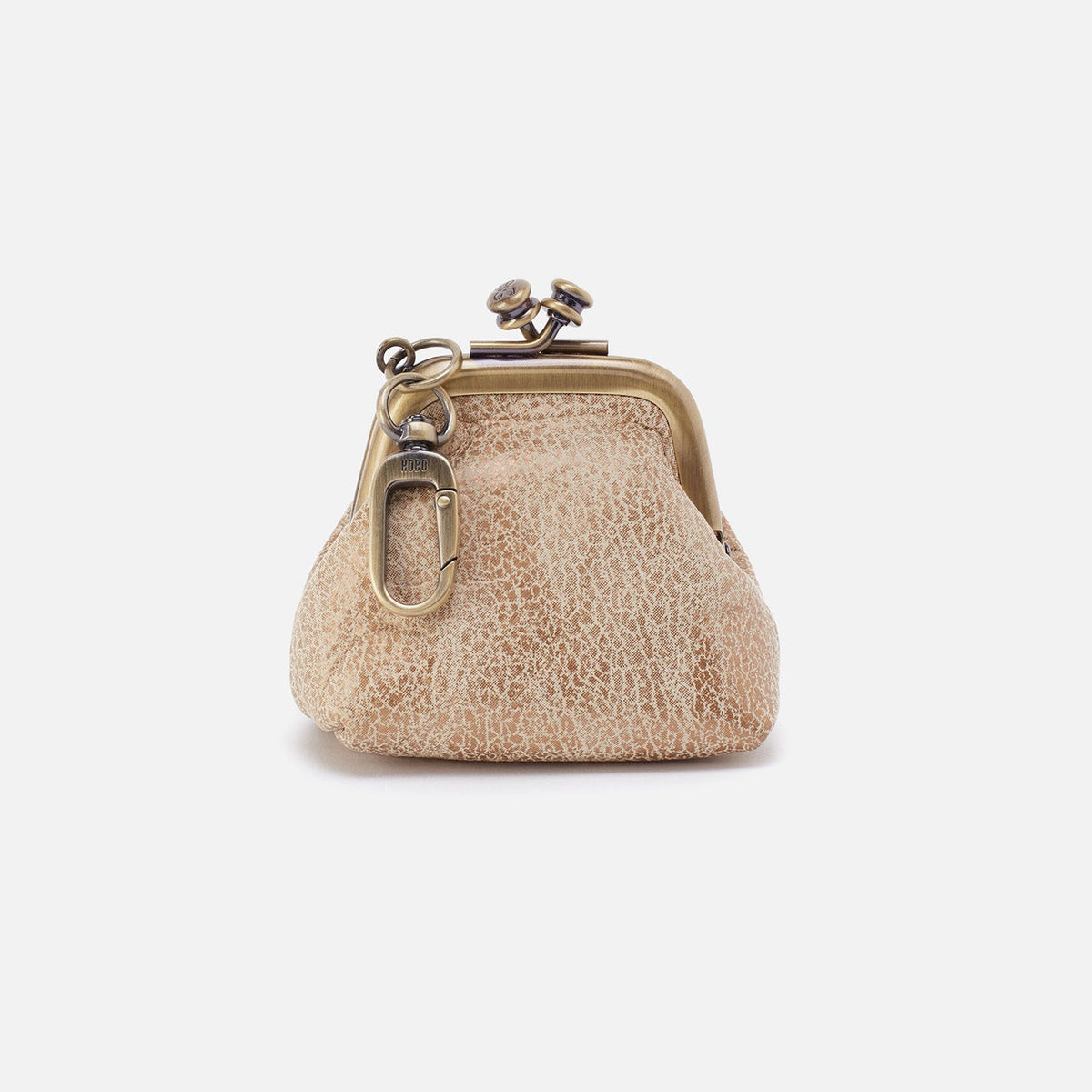 Run Frame Pouch In Metallic Leather - Gold Leaf | HOBO Classic