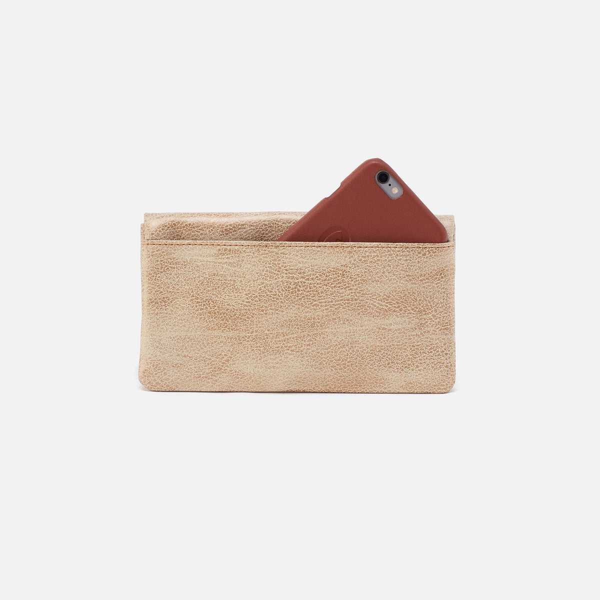 Lumen Continental Wallet In Metallic Leather - Gold Leaf | HOBO Recommended