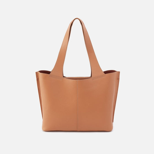 Vida Tote in Micro Pebbled Leather - Biscuit | HOBO Classic