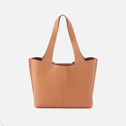 Vida Tote in Micro Pebbled Leather - Biscuit | HOBO Classic