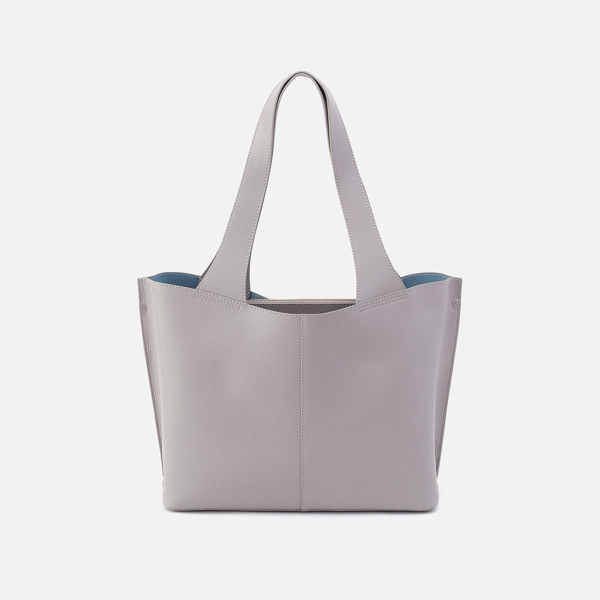 Vida Tote in Micro Pebbled Leather - Morning Dove Grey | HOBO Latest