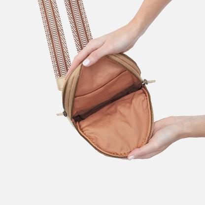 Cass Sling in Metallic Leather - Gold Leaf | HOBO Classic