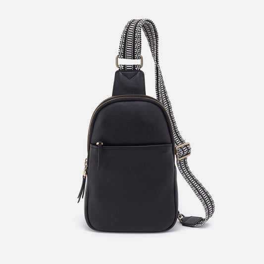 Cass Sling In Pebbled Leather - Black | HOBO Discount