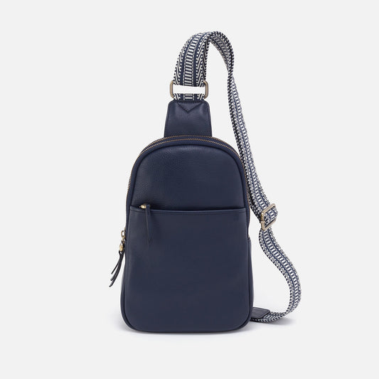 Cass Sling In Pebbled Leather - Sapphire | HOBO Featured