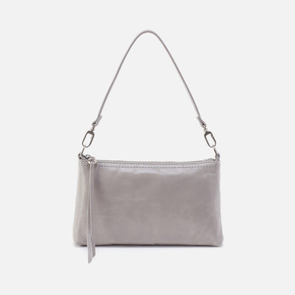 Darcy Crossbody In Polished Leather - Light Grey | HOBO Trusted