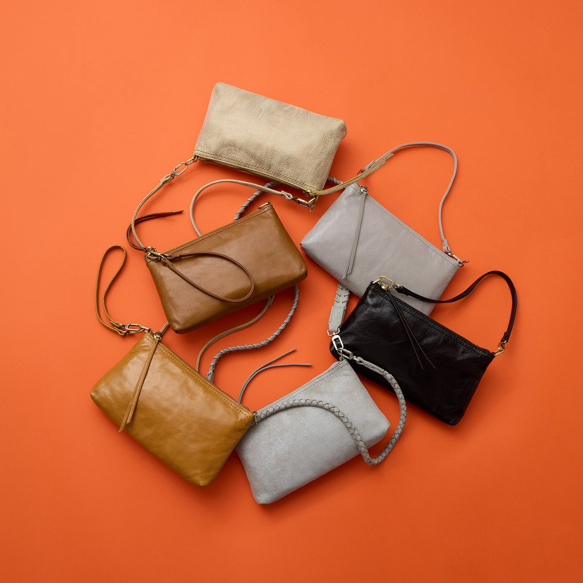 Darcy Crossbody In Polished Leather - Natural | HOBO Sale