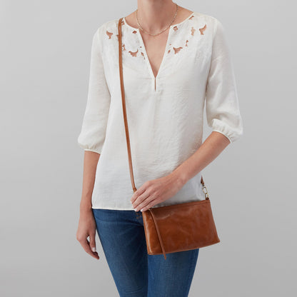 Darcy Crossbody In Polished Leather - Natural | HOBO Sale