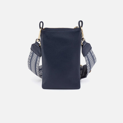 Cia Phone Crossbody in Pebbled Leather - Sapphire | HOBO Premium