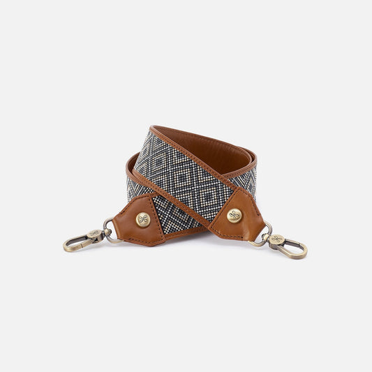 Beaded Guitar Strap In Polished Leather - Truffle | HOBO Featured