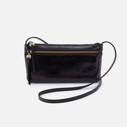 Cara Crossbody In Polished Leather - Black | HOBO Essential