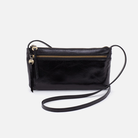 Cara Crossbody In Polished Leather - Black | HOBO Essential