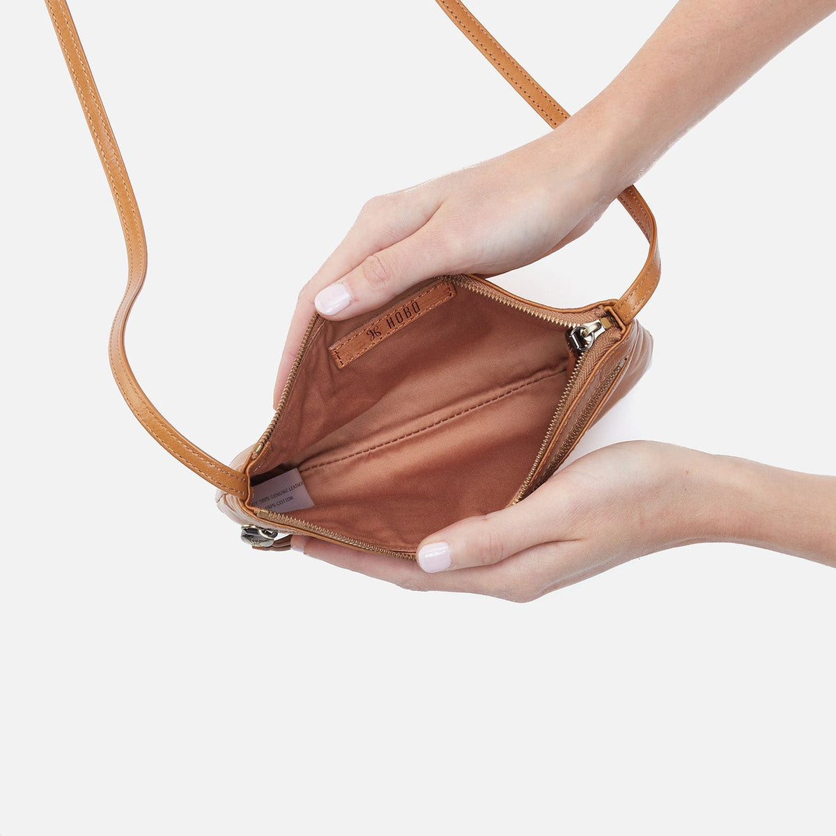 Cara Crossbody In Polished Leather - Natural | HOBO Value