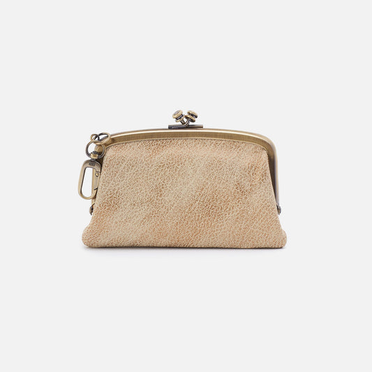 Cheer Frame Pouch In Metallic Leather - Gold Leaf | HOBO Hot Sale