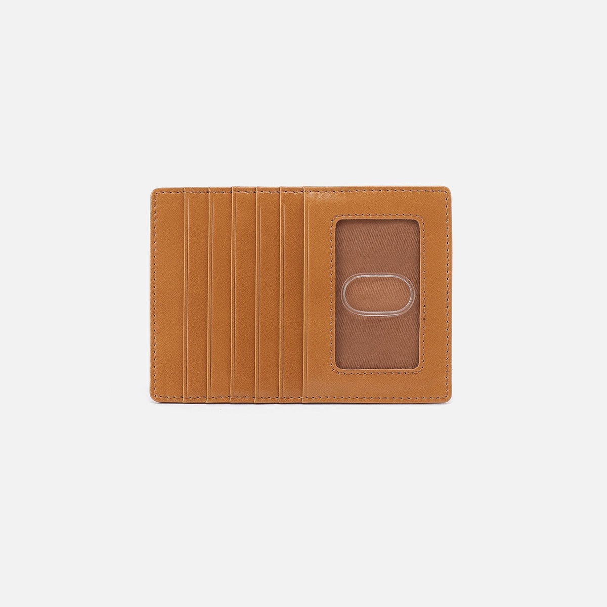 Euro Slide Card Case In Polished Leather - Natural | HOBO Trusted