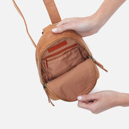 Fern Sling In Buffed Leather - Whiskey | HOBO Recommended