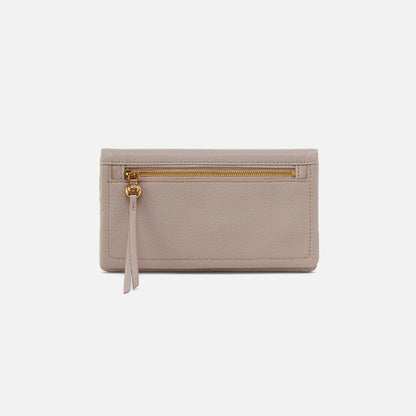 Lumen Continental Wallet In Pebbled Leather - Taupe | HOBO Sale