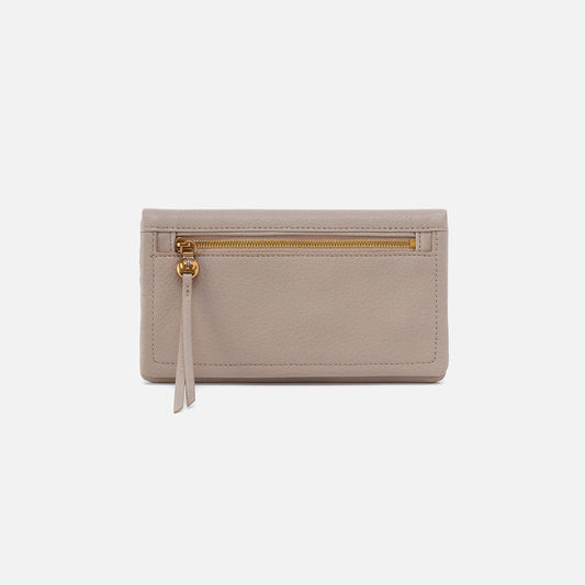 Lumen Continental Wallet In Pebbled Leather - Taupe | HOBO Sale