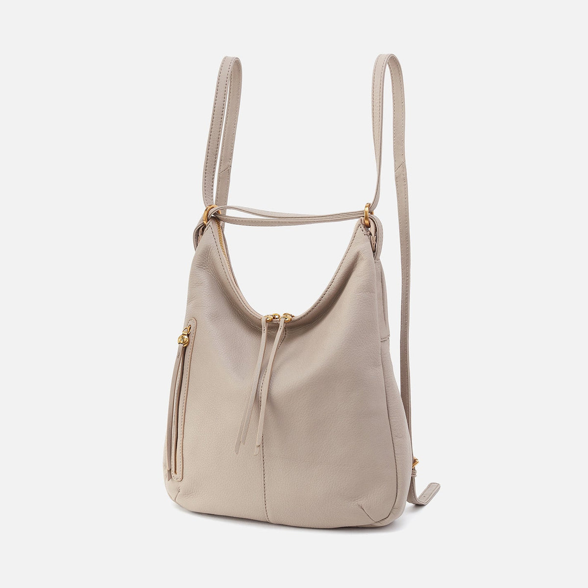 Merrin Convertible Backpack In Pebbled Leather - Taupe | HOBO Special Offer
