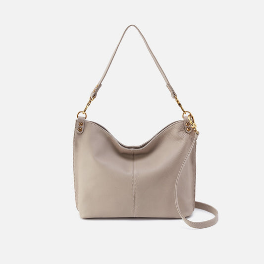 Pier Shoulder Bag In Pebbled Leather - Taupe | HOBO New