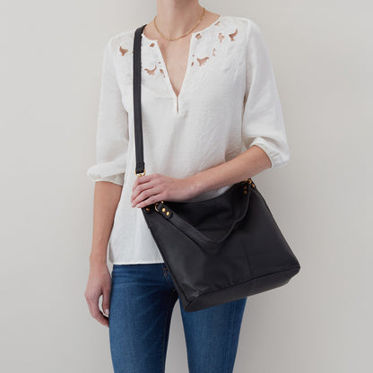 Pier Shoulder Bag In Pebbled Leather - Taupe | HOBO New