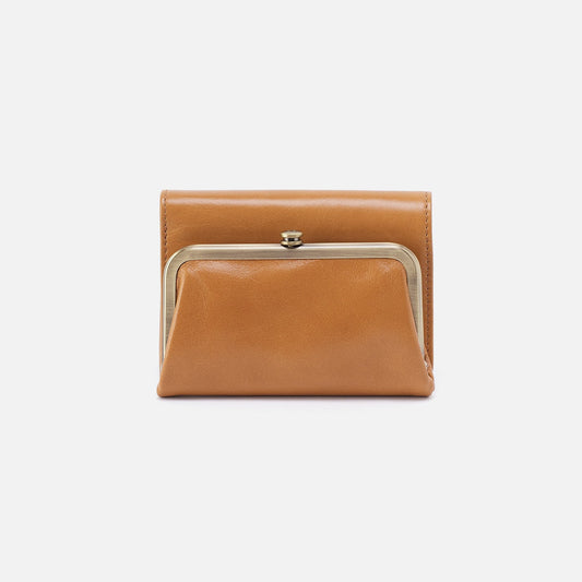 Robin Compact Wallet In Polished Leather - Natural | HOBO Best Price