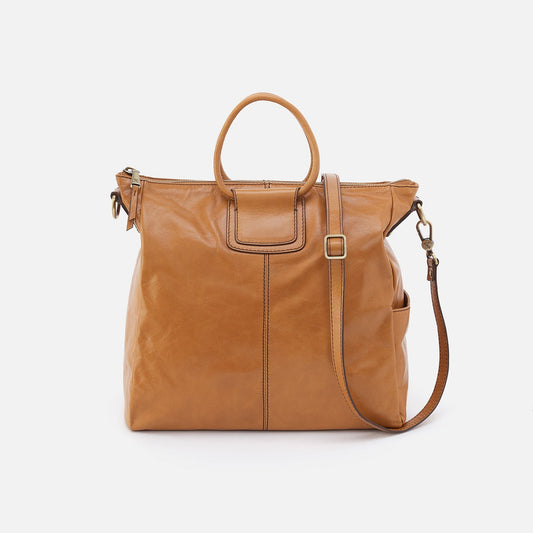 Sheila Large Satchel In Polished Leather - Natural | HOBO Customer Favorite