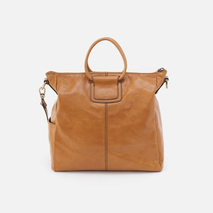 Sheila Large Satchel In Polished Leather - Natural | HOBO Customer Favorite
