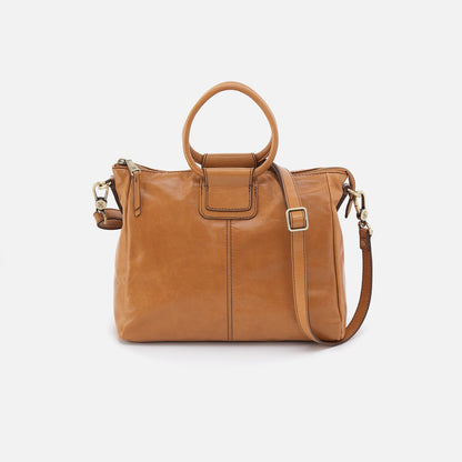 Sheila Medium Satchel In Polished Leather - Natural | HOBO Sale