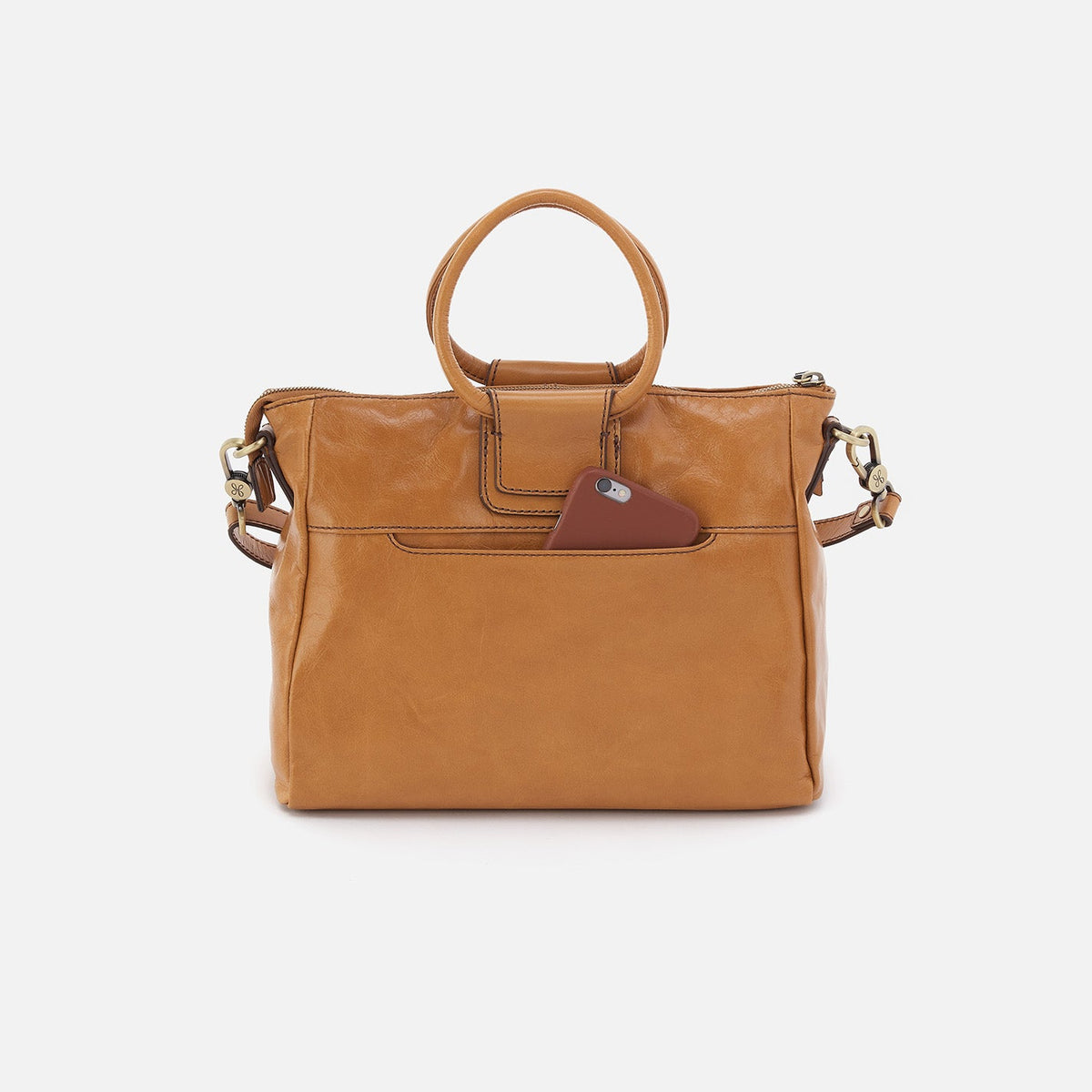 Sheila Medium Satchel In Polished Leather - Natural | HOBO Sale